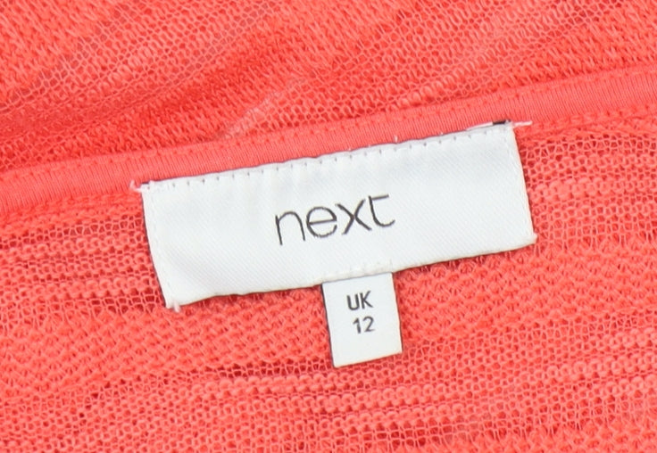 Womens UK Size 12 NEXT Red Basic T-Shirt