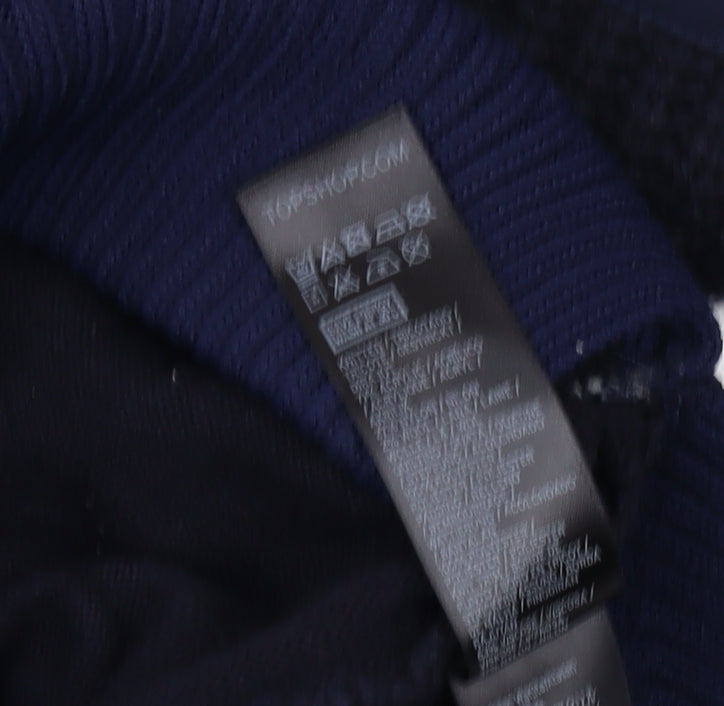 Topshop Unisex Blue XS Full Zip Jumper