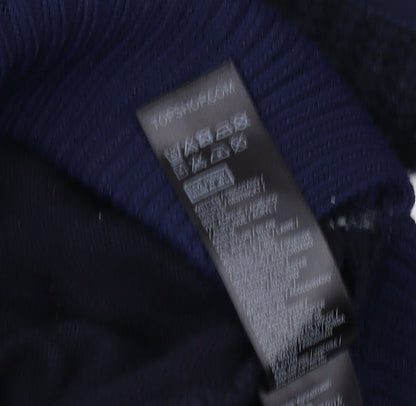 Topshop Unisex Blue XS Full Zip Jumper