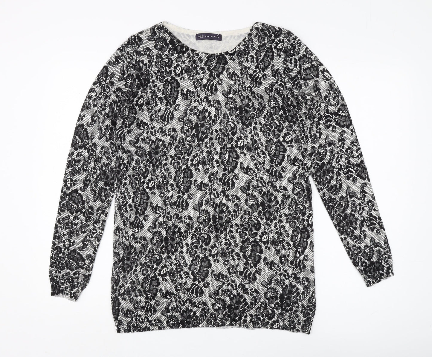 Womens UK Size 14 Marks and Spencer Black Pullover Jumper