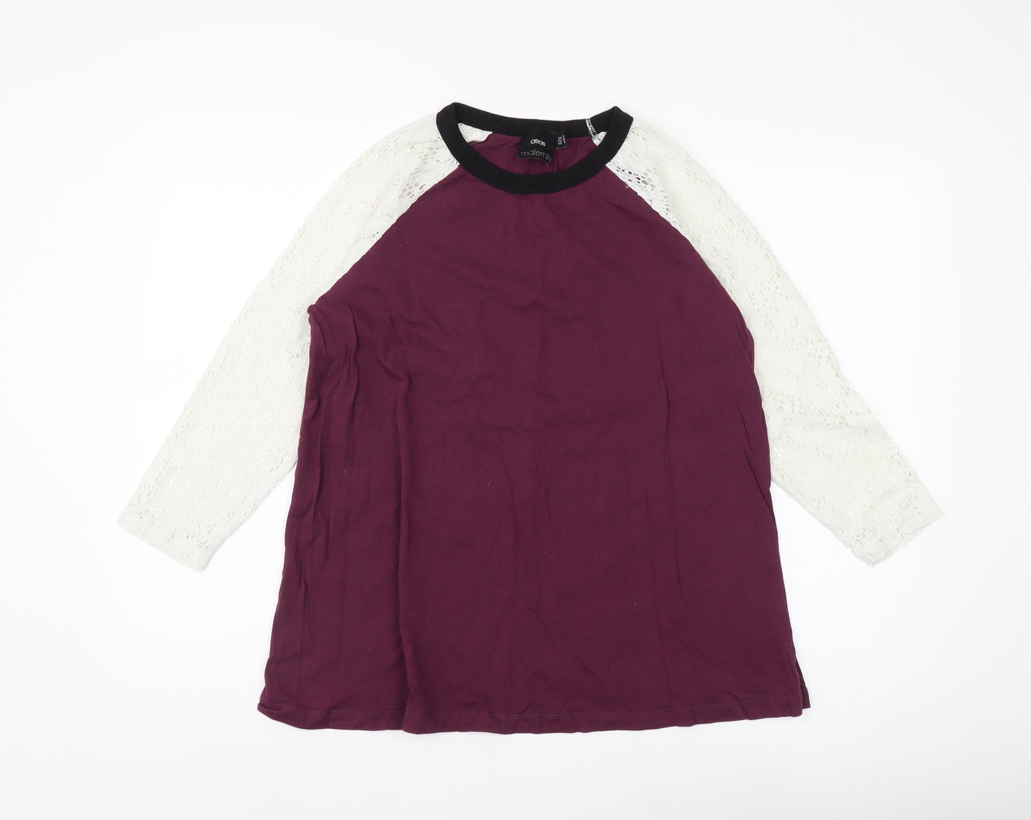 Womens UK Size 12 ASOS Purple Basic T-Shirt