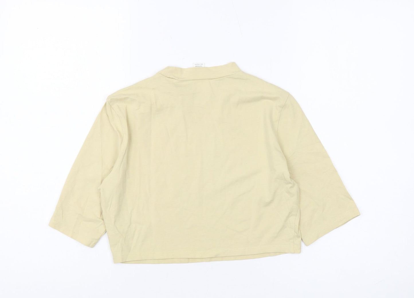 Womens UK Size 12 Monki Beige Cropped T-Shirt