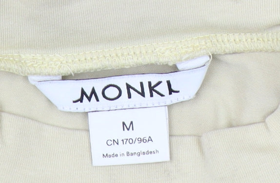 Womens UK Size 12 Monki Beige Cropped T-Shirt