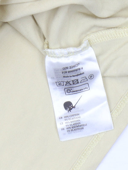 Womens UK Size 12 Monki Beige Cropped T-Shirt
