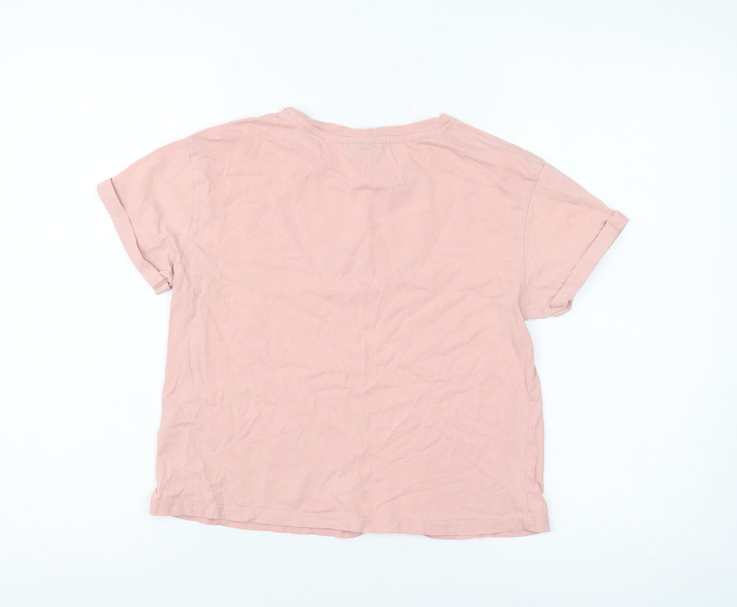 Womens UK Size 6 Topshop Pink Basic T-Shirt