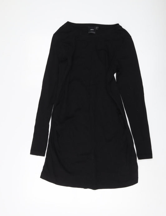 ASOS Maternity Black Long Sleeve Cotton Dress
