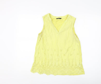 Womens UK Size 12 Roman Yellow Tunic Tank