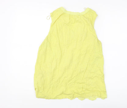 Womens UK Size 12 Roman Yellow Tunic Tank