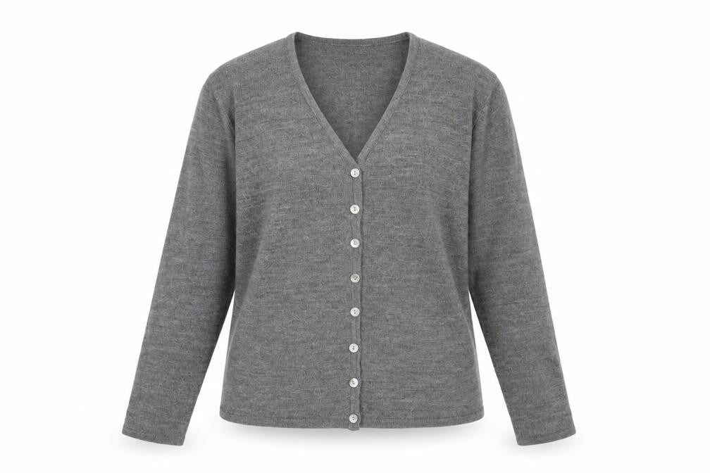 Womens UK Size L Joie de Vivre Grey Cardigan Jumper