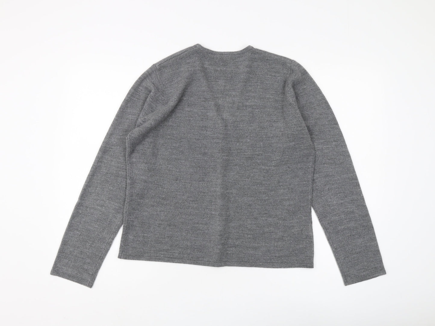Womens UK Size L Joie de Vivre Grey Cardigan Jumper