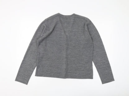 Womens UK Size L Joie de Vivre Grey Cardigan Jumper