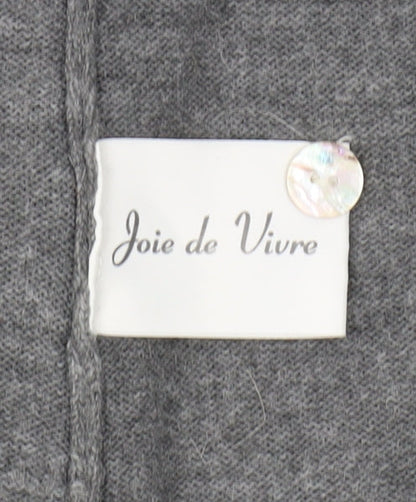 Womens UK Size L Joie de Vivre Grey Cardigan Jumper