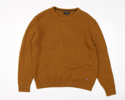 Next Men's Brown Cable-Knit Jumper L Pullover