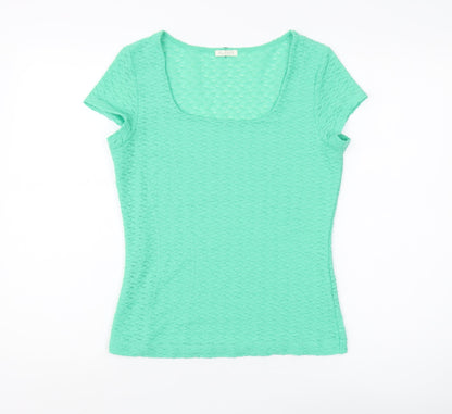 Womens UK Size S Planet Green  T-Shirt