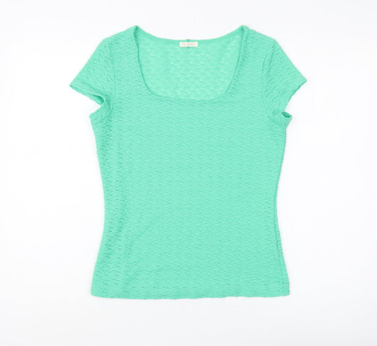 Womens UK Size S Planet Green  T-Shirt