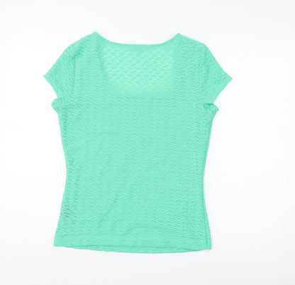 Womens UK Size S Planet Green  T-Shirt