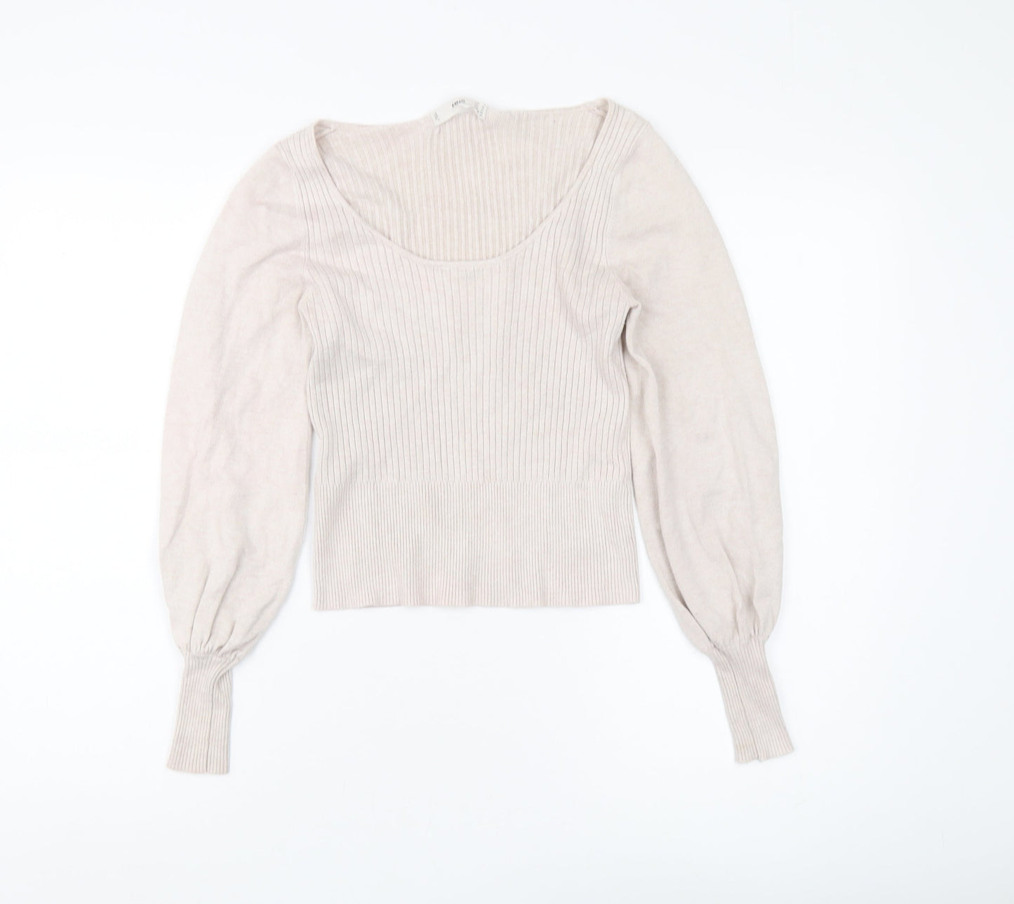 Womens UK Size 8 MNG Beige Pullover Jumper