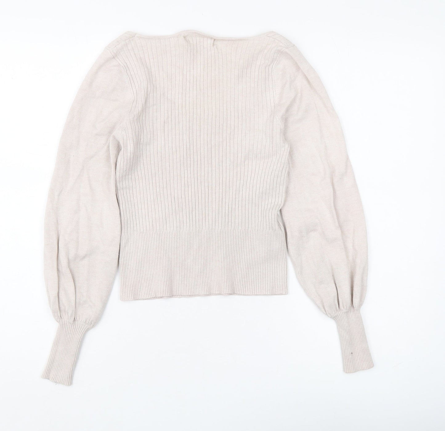 Womens UK Size 8 MNG Beige Pullover Jumper