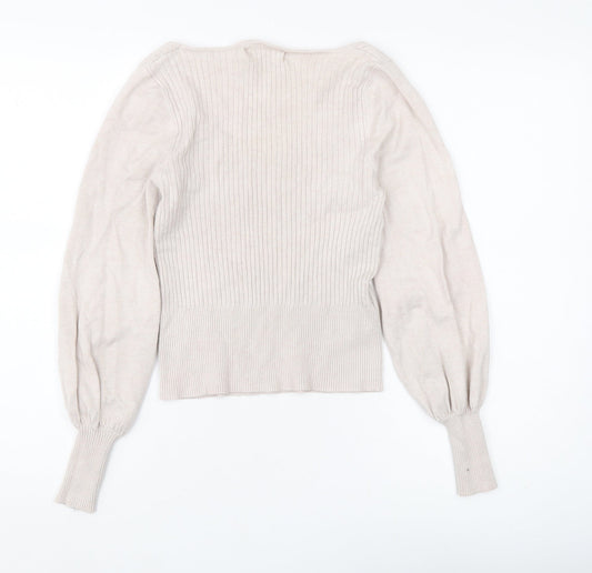 Womens UK Size 8 MNG Beige Pullover Jumper