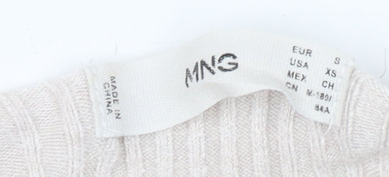 Womens UK Size 8 MNG Beige Pullover Jumper