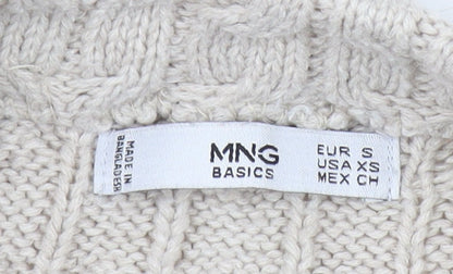 Womens UK Size 10 MNG Basics Beige Pullover Jumper