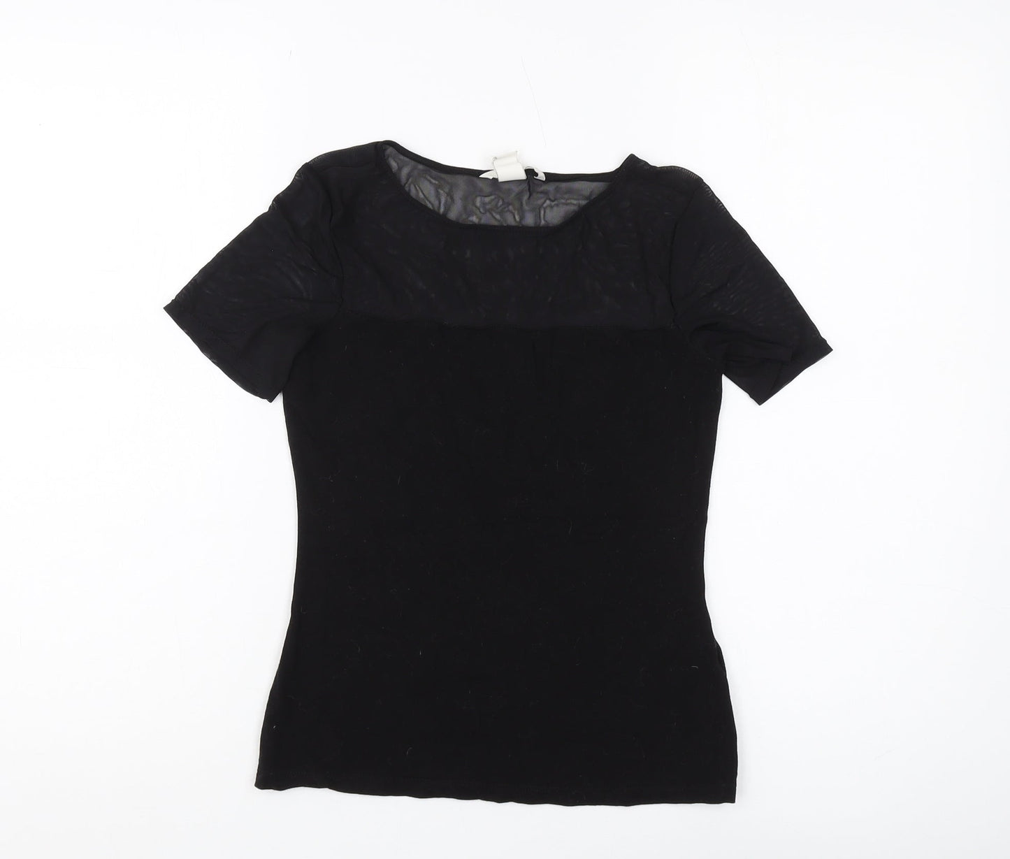 Womens UK Size 10 H&M Black Basic T-Shirt