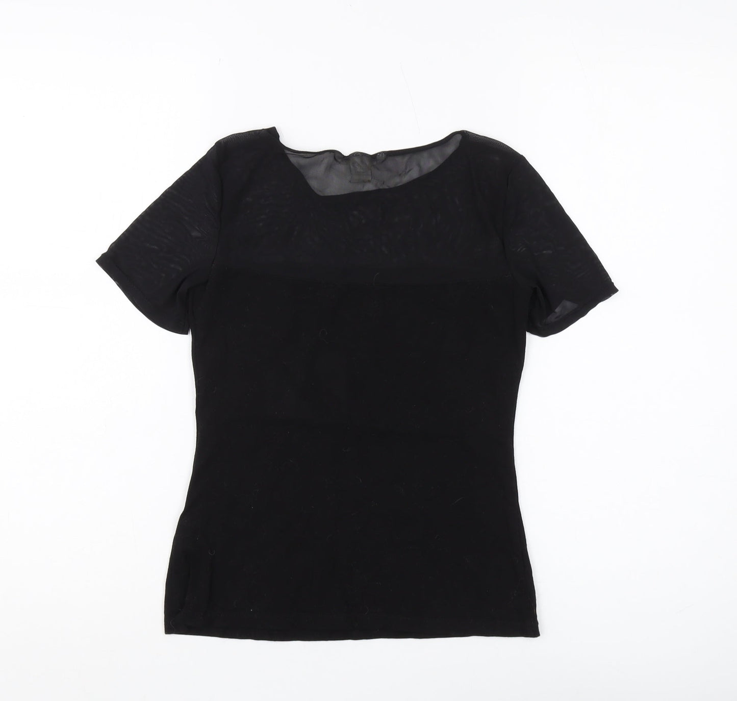 Womens UK Size 10 H&M Black Basic T-Shirt