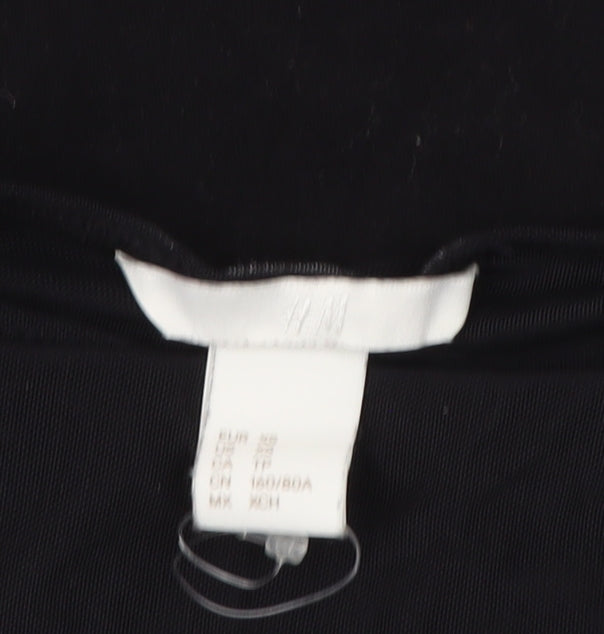 Womens UK Size 10 H&M Black Basic T-Shirt