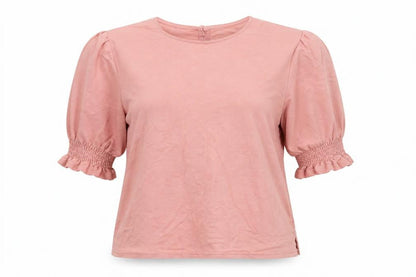 Warehouse Women's Pink Puff Sleeve Top Size 8
