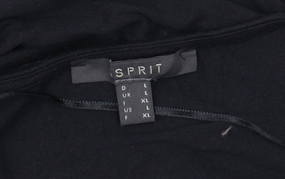 Womens UK Size L Esprit Black Basic T-Shirt