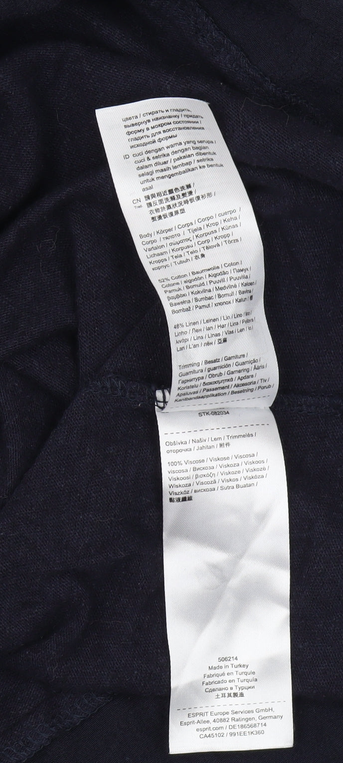 Womens UK Size L Esprit Black Basic T-Shirt