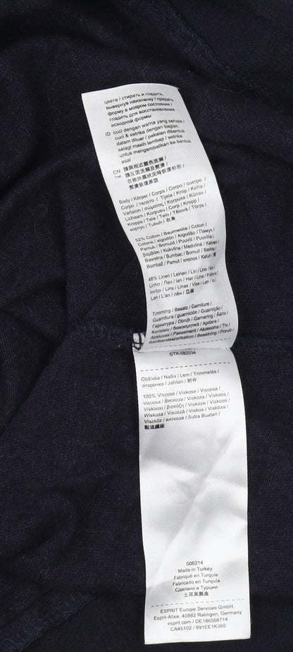 Womens UK Size L Esprit Black Basic T-Shirt