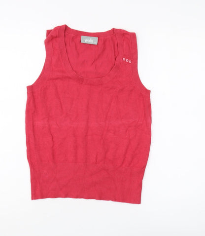 Womens UK Size 12 Wallis Red Basic Tank