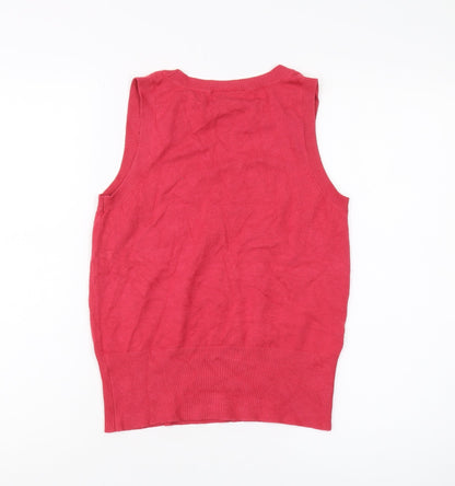 Womens UK Size 12 Wallis Red Basic Tank