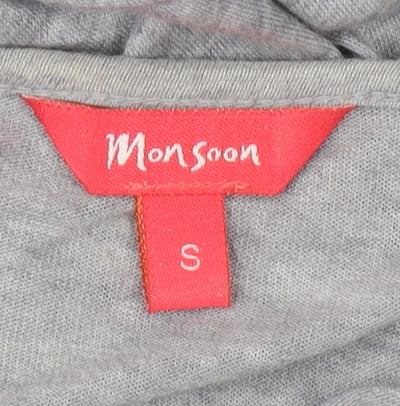 Womens UK Size S Monsoon Grey Cardigan Jumper