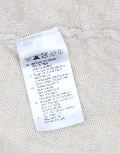 H&M Women's Beige Cardigan Size 12 Long Sleeve