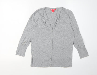 Womens UK Size 10 Monsoon Grey Cardigan Jumper