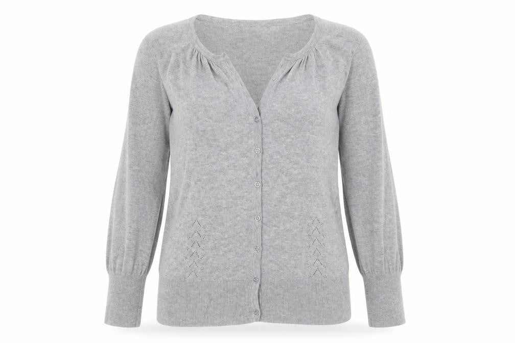 Womens UK Size 10 Monsoon Grey Cardigan Jumper