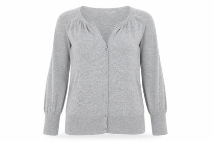 Womens UK Size 10 Monsoon Grey Cardigan Jumper