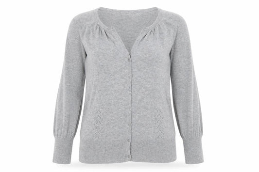 Womens UK Size 10 Monsoon Grey Cardigan Jumper