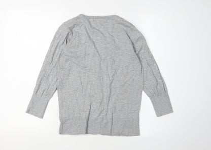 Womens UK Size 10 Monsoon Grey Cardigan Jumper