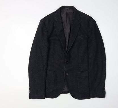 Mens UK Size 40 Massimo Dutti Regular Black Suit Jacket