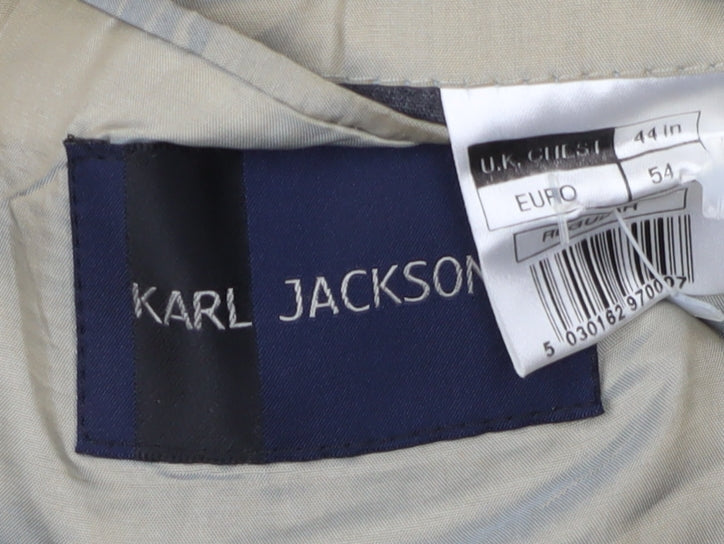 Mens UK Size 44 Karl Jackson Regular Grey Suit Jacket