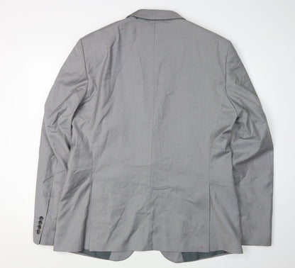 Mens UK Size 3XL Selected Homme Regular Grey Suit Jacket
