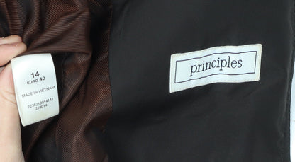 Principles Women's Black Pea Coat Size 14