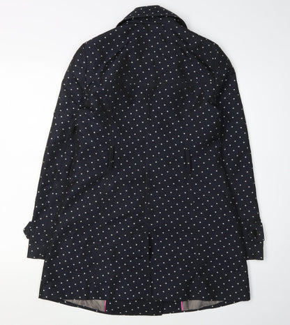 Banana Republic Women's Black Polka Dot Trench Coat - S