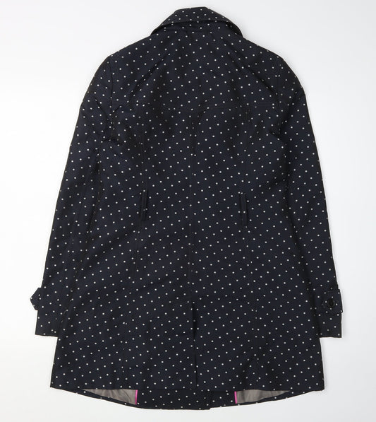 Banana Republic Women's Black Polka Dot Trench Coat - S