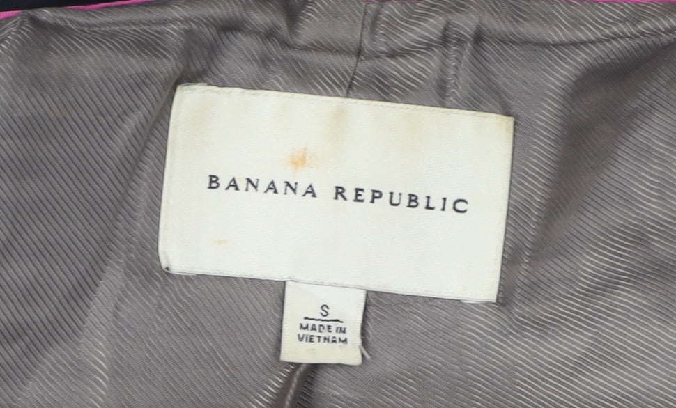 Banana Republic Women's Black Polka Dot Trench Coat - S