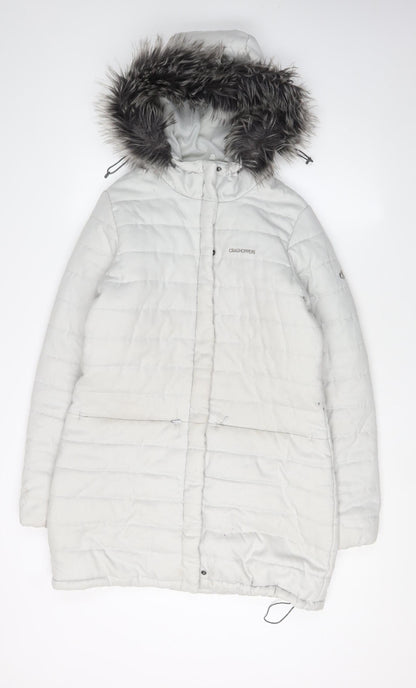 Womens UK Size 10 Craghoppers White Puffer Jacket