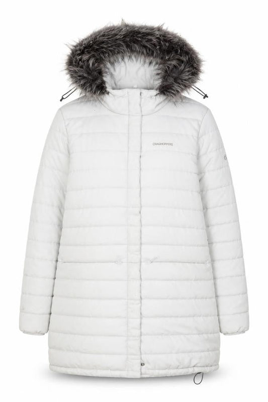 Womens UK Size 10 Craghoppers White Puffer Jacket